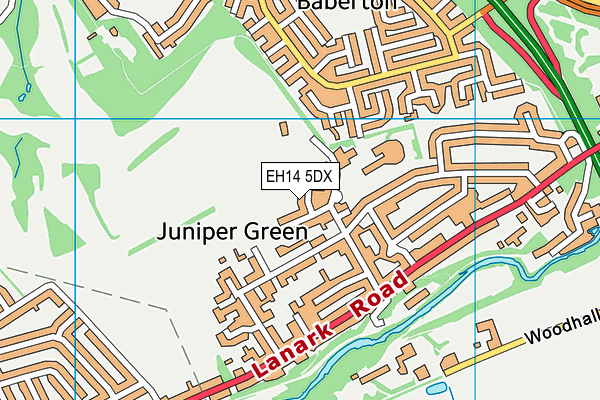 EH14 5DX map - OS VectorMap District (Ordnance Survey)