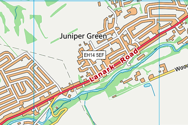 EH14 5EF map - OS VectorMap District (Ordnance Survey)
