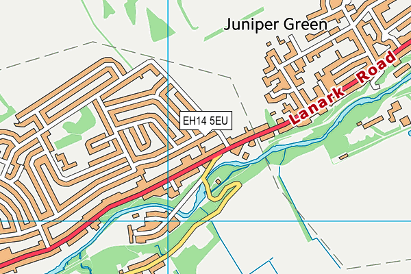 EH14 5EU map - OS VectorMap District (Ordnance Survey)