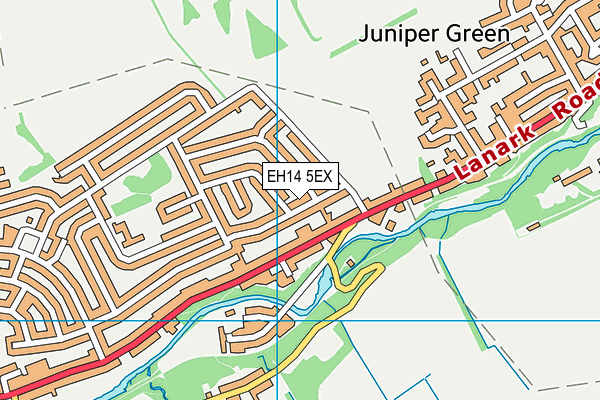 EH14 5EX map - OS VectorMap District (Ordnance Survey)