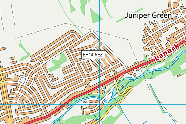 EH14 5EZ map - OS VectorMap District (Ordnance Survey)