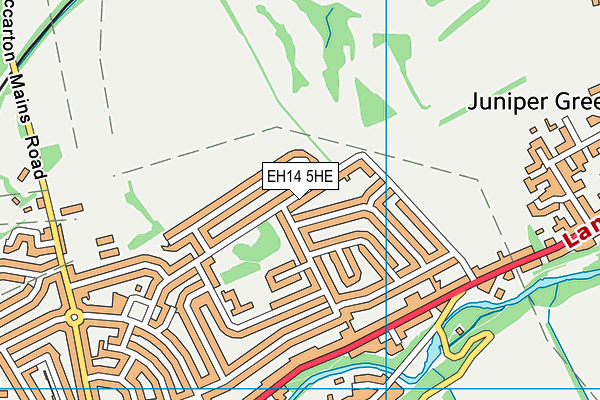 EH14 5HE map - OS VectorMap District (Ordnance Survey)