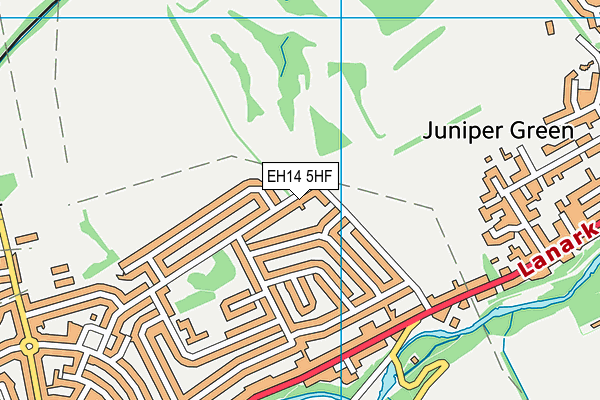 EH14 5HF map - OS VectorMap District (Ordnance Survey)