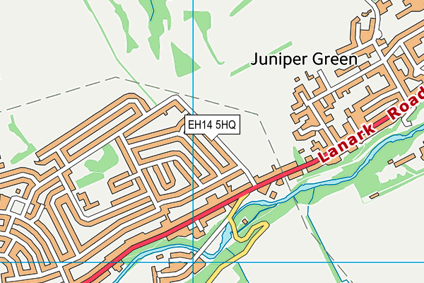 EH14 5HQ map - OS VectorMap District (Ordnance Survey)