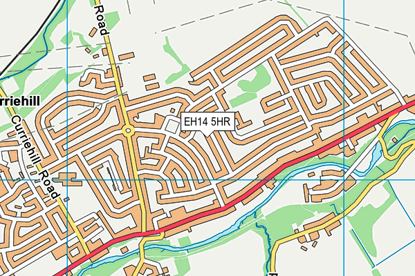EH14 5HR map - OS VectorMap District (Ordnance Survey)
