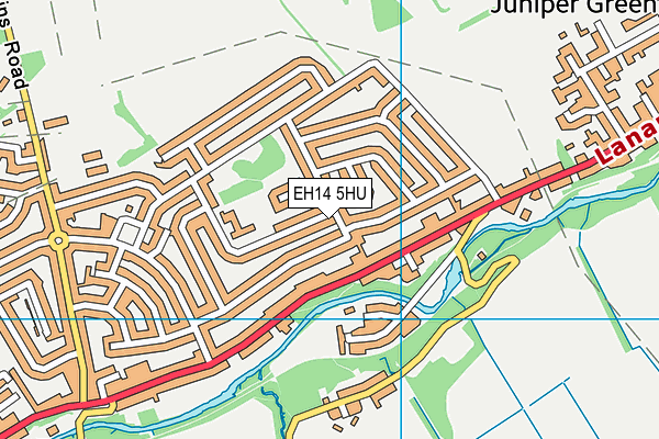 EH14 5HU map - OS VectorMap District (Ordnance Survey)
