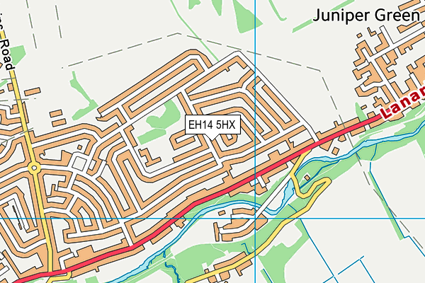 EH14 5HX map - OS VectorMap District (Ordnance Survey)