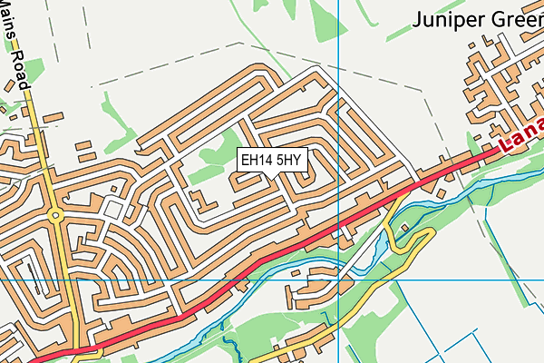 EH14 5HY map - OS VectorMap District (Ordnance Survey)