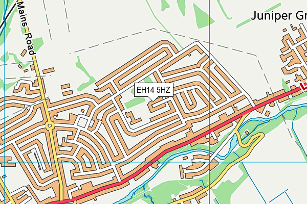 EH14 5HZ map - OS VectorMap District (Ordnance Survey)