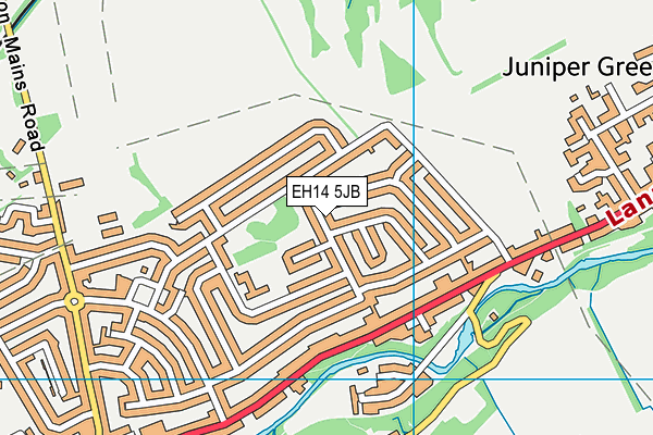 EH14 5JB map - OS VectorMap District (Ordnance Survey)