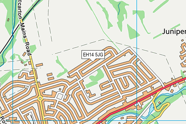 EH14 5JG map - OS VectorMap District (Ordnance Survey)