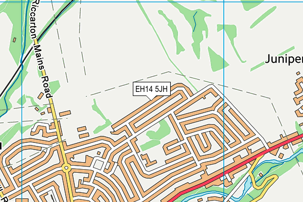 EH14 5JH map - OS VectorMap District (Ordnance Survey)