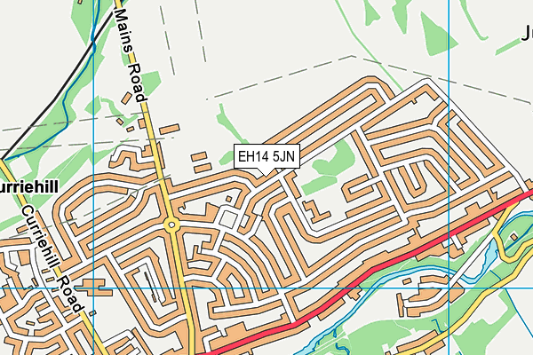 EH14 5JN map - OS VectorMap District (Ordnance Survey)