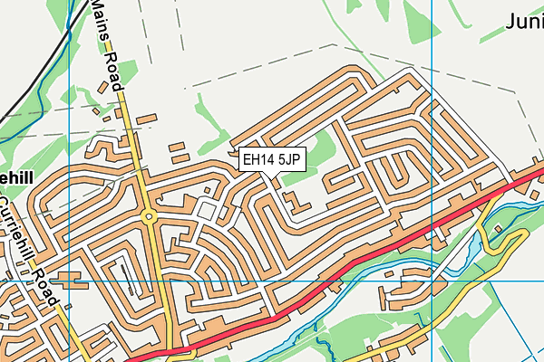 EH14 5JP map - OS VectorMap District (Ordnance Survey)