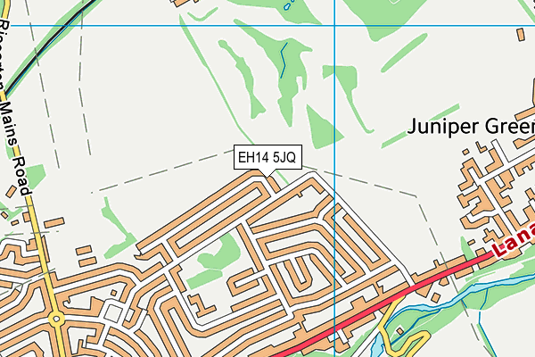 EH14 5JQ map - OS VectorMap District (Ordnance Survey)