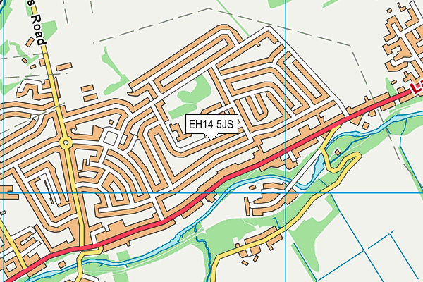 EH14 5JS map - OS VectorMap District (Ordnance Survey)