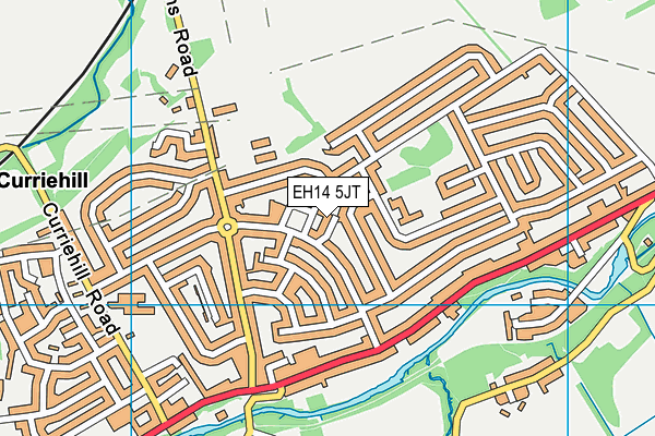 EH14 5JT map - OS VectorMap District (Ordnance Survey)