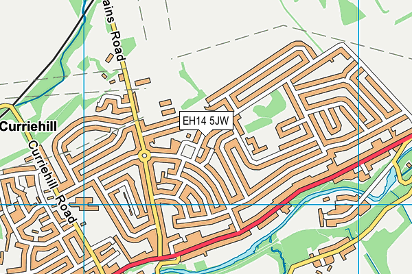 EH14 5JW map - OS VectorMap District (Ordnance Survey)