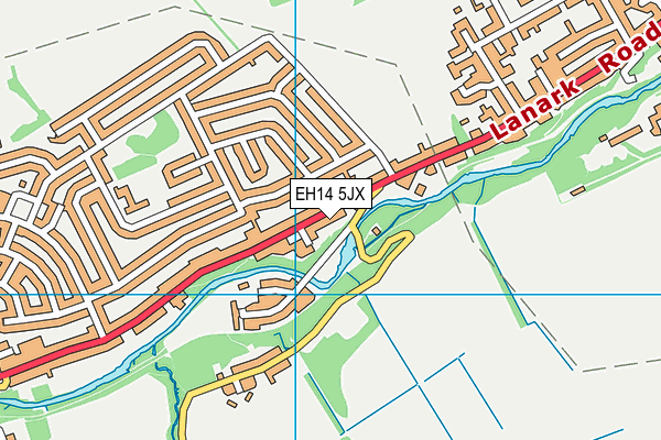 EH14 5JX map - OS VectorMap District (Ordnance Survey)