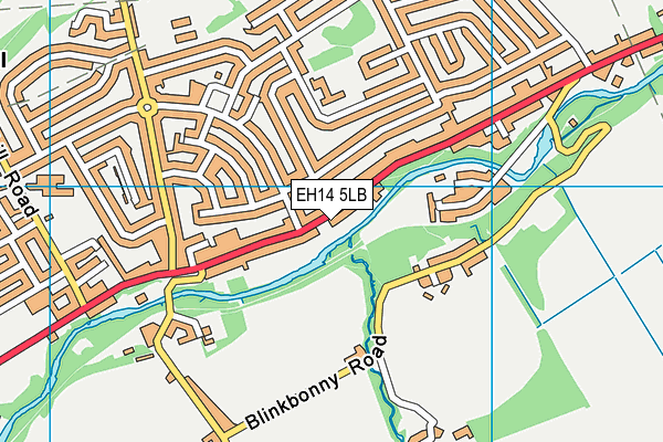 EH14 5LB map - OS VectorMap District (Ordnance Survey)