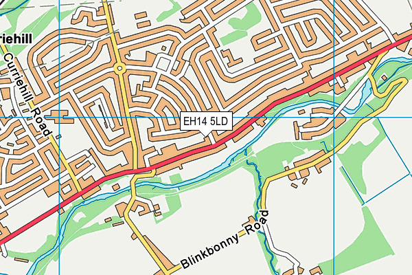 EH14 5LD map - OS VectorMap District (Ordnance Survey)