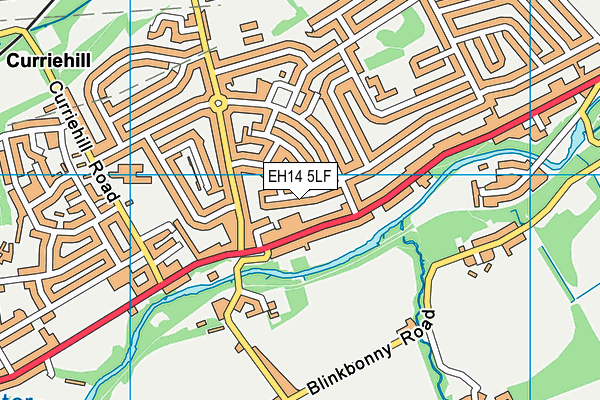 EH14 5LF map - OS VectorMap District (Ordnance Survey)