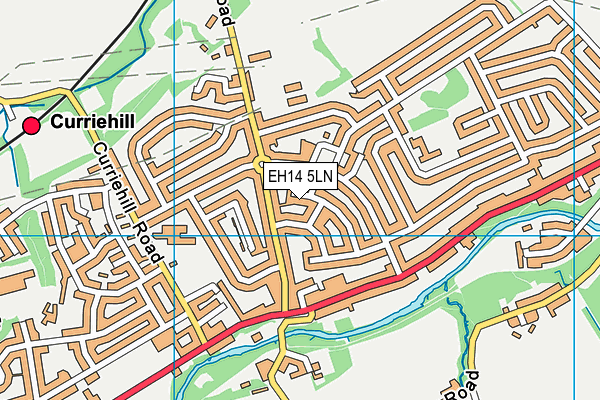 EH14 5LN map - OS VectorMap District (Ordnance Survey)