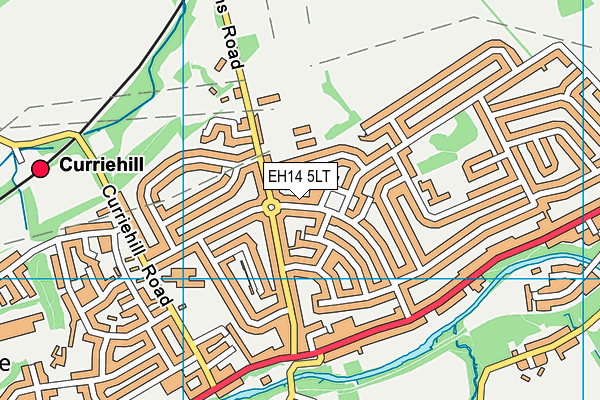 EH14 5LT map - OS VectorMap District (Ordnance Survey)