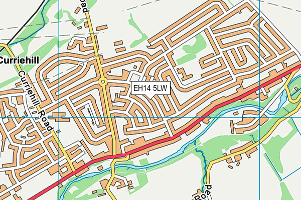 EH14 5LW map - OS VectorMap District (Ordnance Survey)