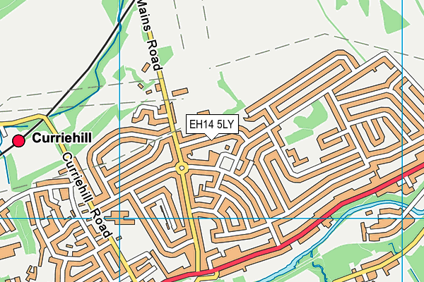 EH14 5LY map - OS VectorMap District (Ordnance Survey)