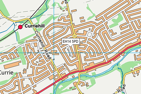 EH14 5PD map - OS VectorMap District (Ordnance Survey)