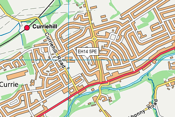 EH14 5PE map - OS VectorMap District (Ordnance Survey)