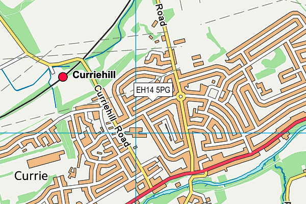 EH14 5PG map - OS VectorMap District (Ordnance Survey)