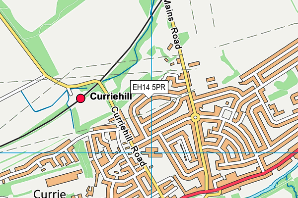 EH14 5PR map - OS VectorMap District (Ordnance Survey)