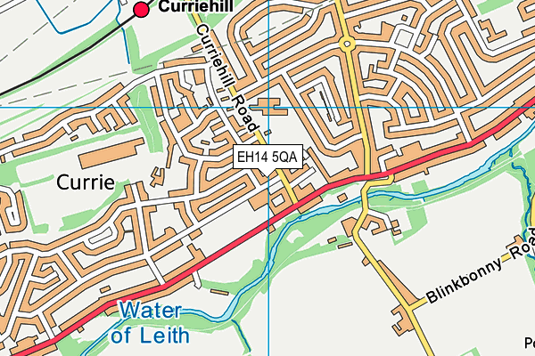 EH14 5QA map - OS VectorMap District (Ordnance Survey)