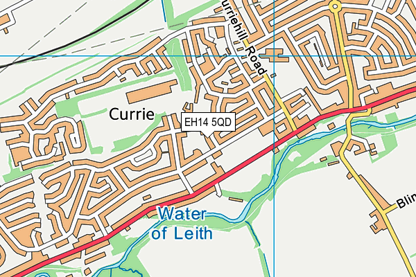 EH14 5QD map - OS VectorMap District (Ordnance Survey)