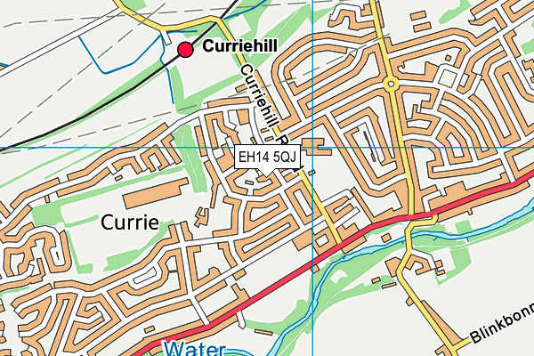 EH14 5QJ map - OS VectorMap District (Ordnance Survey)