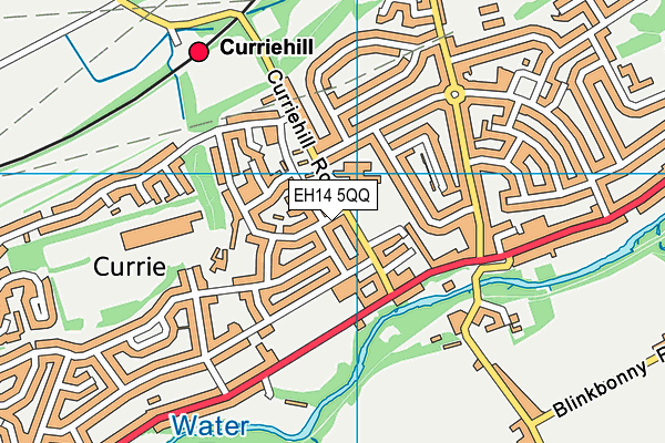 EH14 5QQ map - OS VectorMap District (Ordnance Survey)