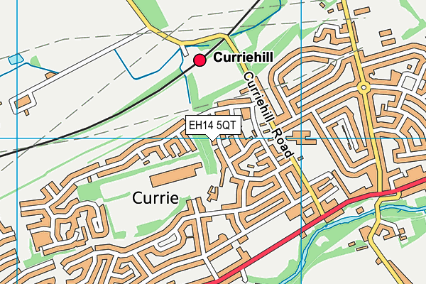 EH14 5QT map - OS VectorMap District (Ordnance Survey)