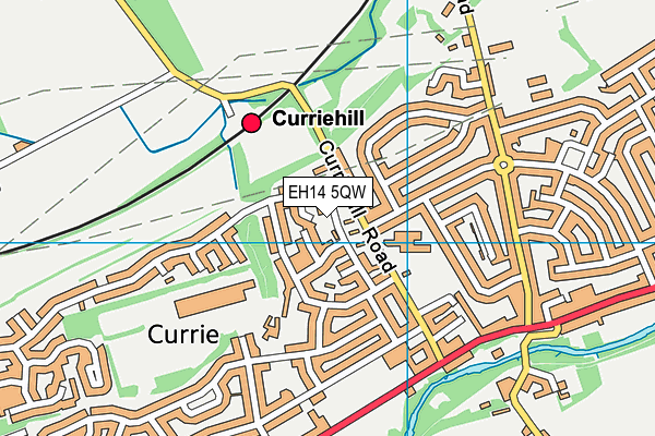 EH14 5QW map - OS VectorMap District (Ordnance Survey)