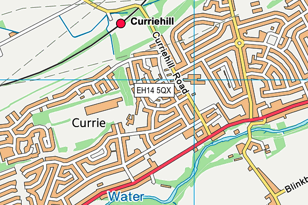 EH14 5QX map - OS VectorMap District (Ordnance Survey)