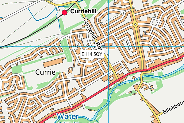 EH14 5QY map - OS VectorMap District (Ordnance Survey)