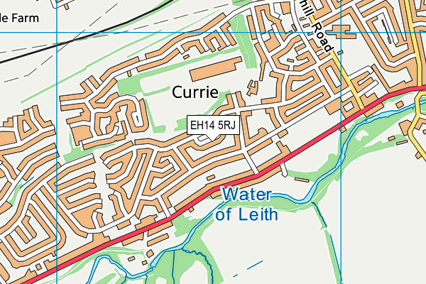 EH14 5RJ map - OS VectorMap District (Ordnance Survey)