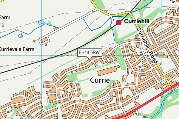 EH14 5RW map - OS VectorMap District (Ordnance Survey)