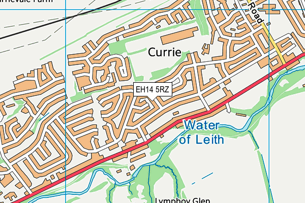 EH14 5RZ map - OS VectorMap District (Ordnance Survey)