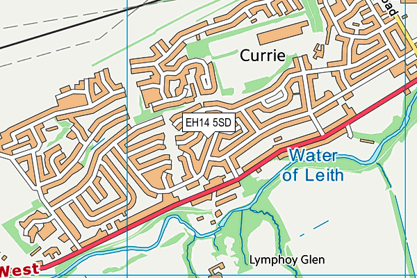 EH14 5SD map - OS VectorMap District (Ordnance Survey)