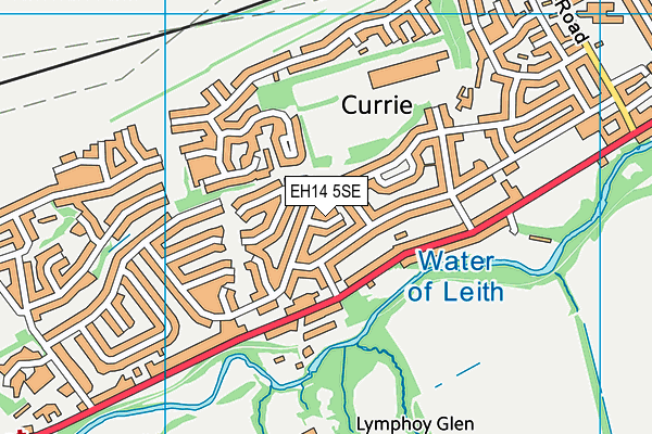 EH14 5SE map - OS VectorMap District (Ordnance Survey)