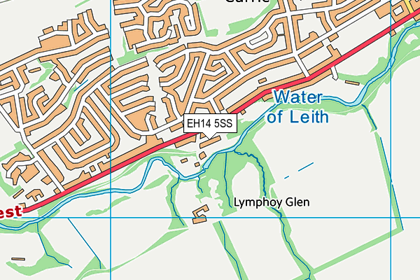 EH14 5SS map - OS VectorMap District (Ordnance Survey)
