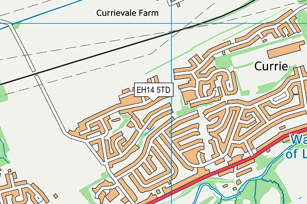 EH14 5TD map - OS VectorMap District (Ordnance Survey)