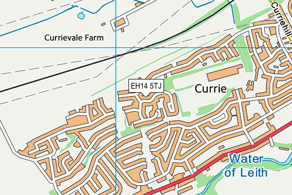 EH14 5TJ map - OS VectorMap District (Ordnance Survey)